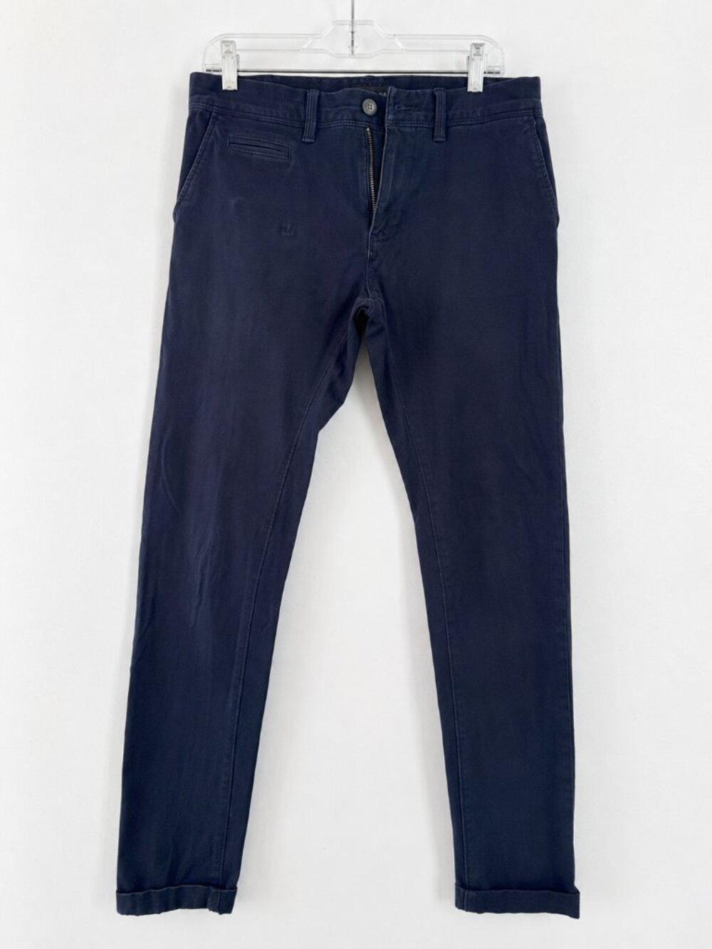 Express Men’s 29x32 Navy Super Skinny Stretch Chino Pants
